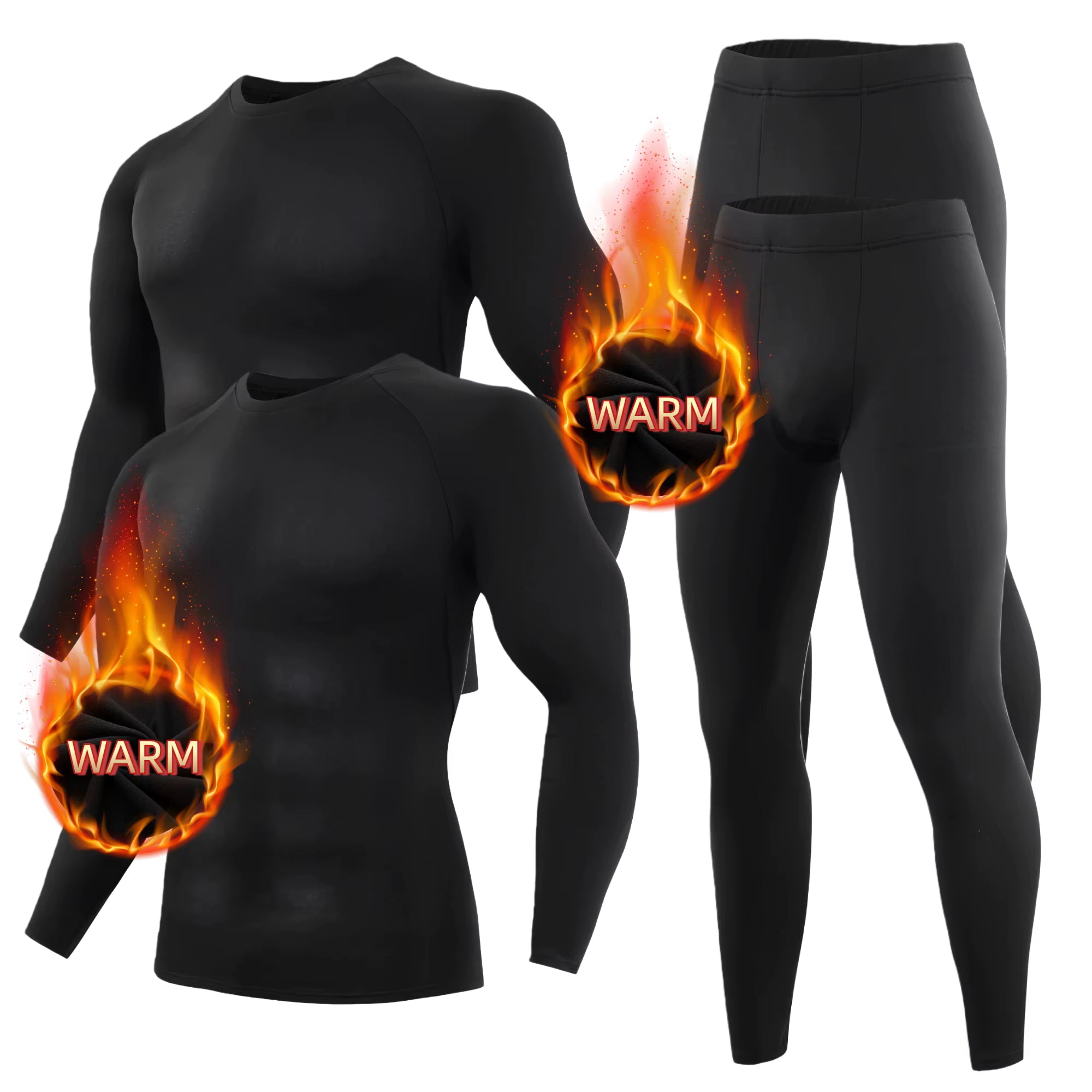 Men's Black Long sleeved thermal wear