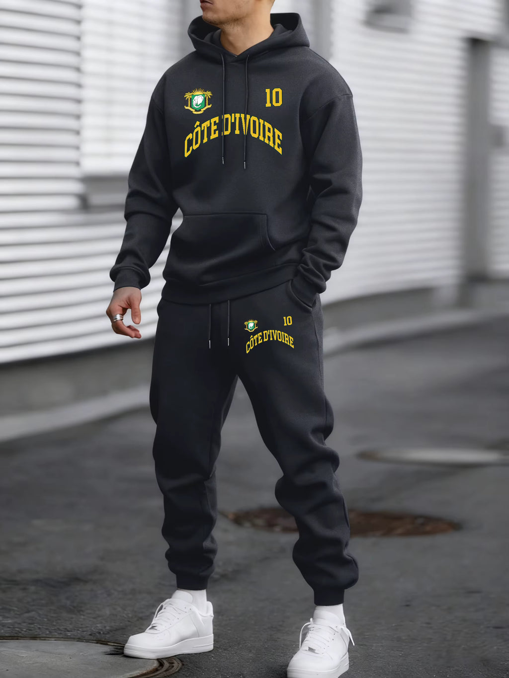 Men’s Cote d’Ivoire Emblem Hoodie & Jogger Set