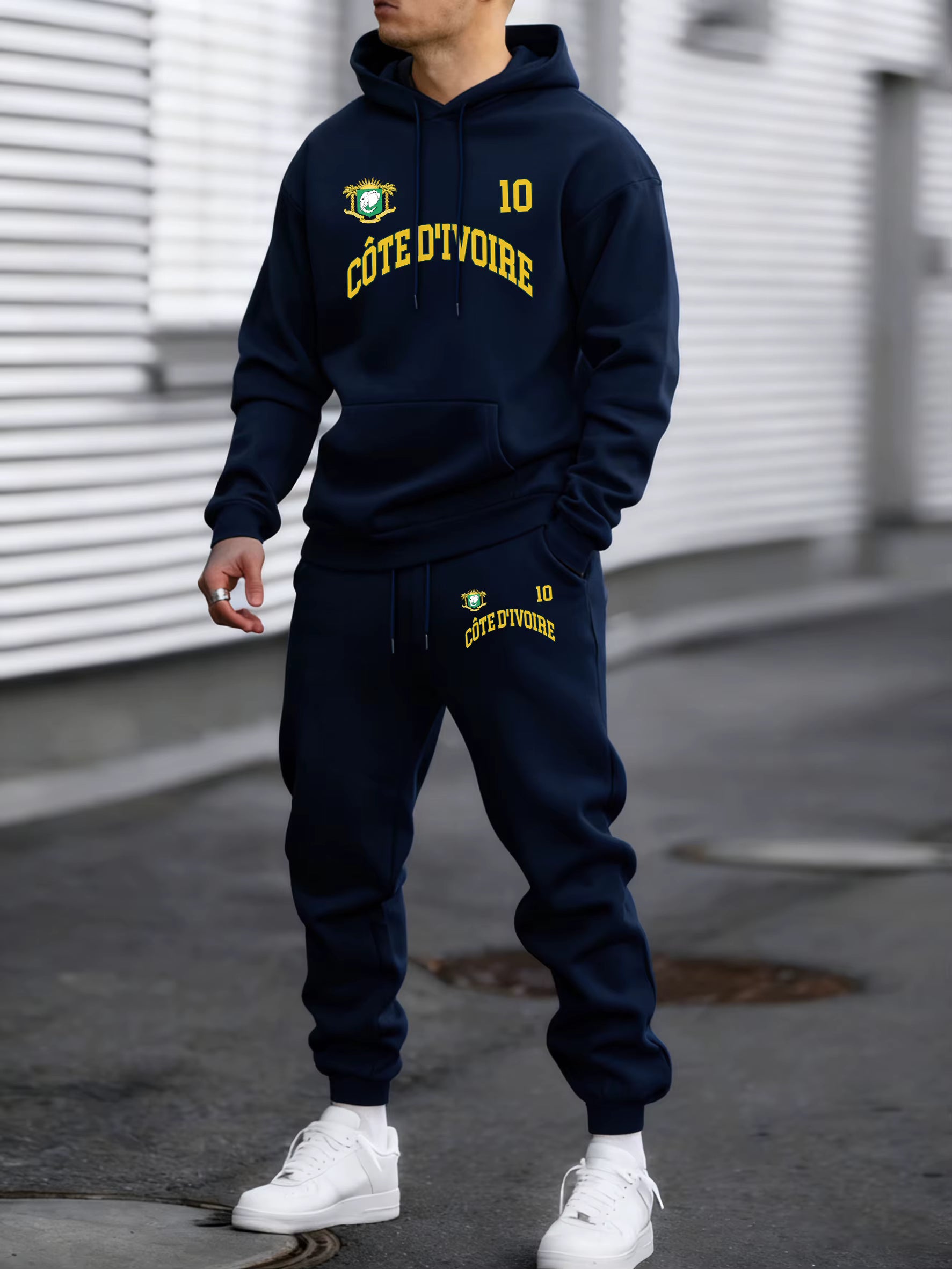 Men’s Cote d’Ivoire Emblem Hoodie & Jogger Set