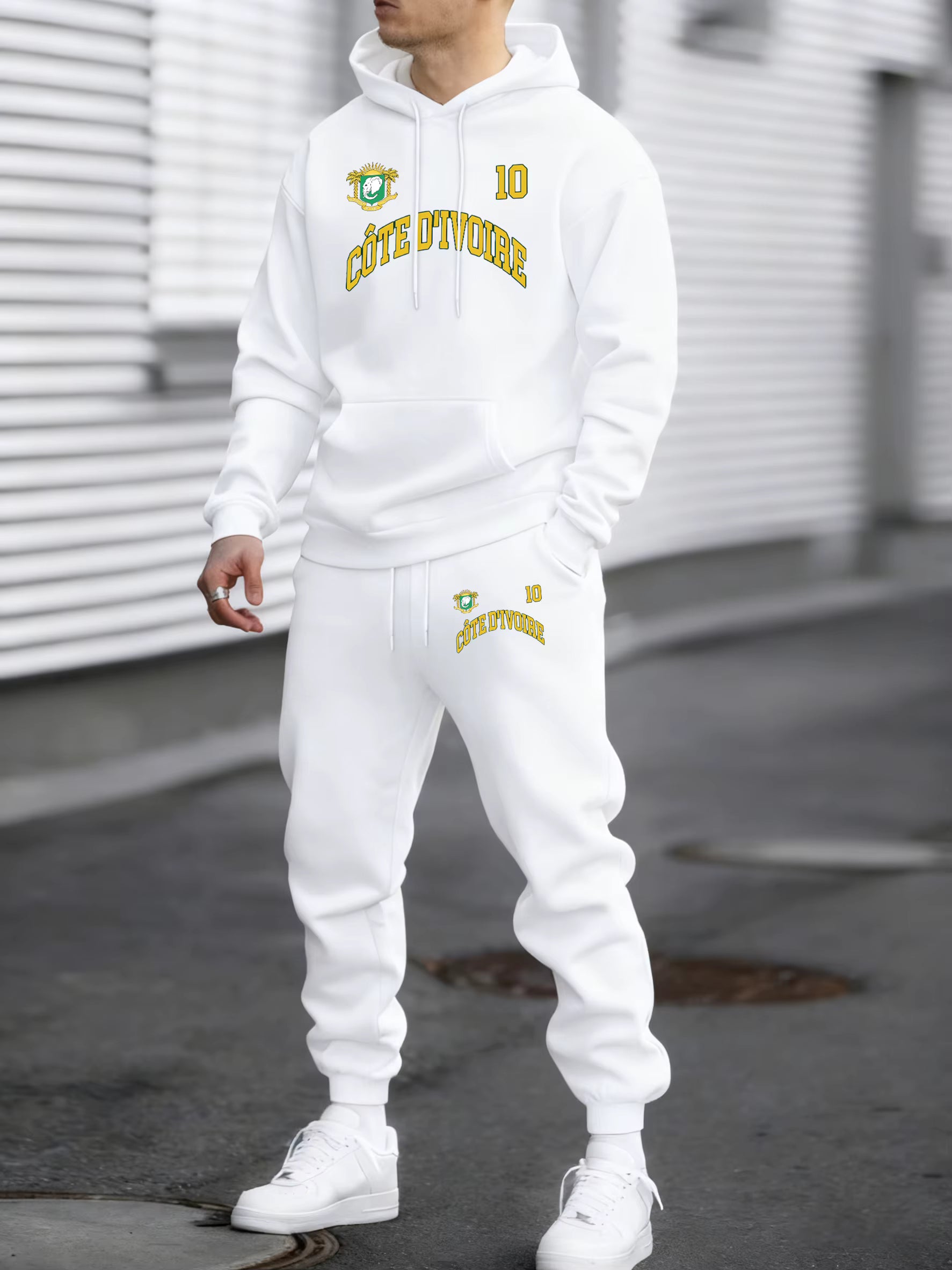 Men’s Cote d’Ivoire Emblem Hoodie & Jogger Set