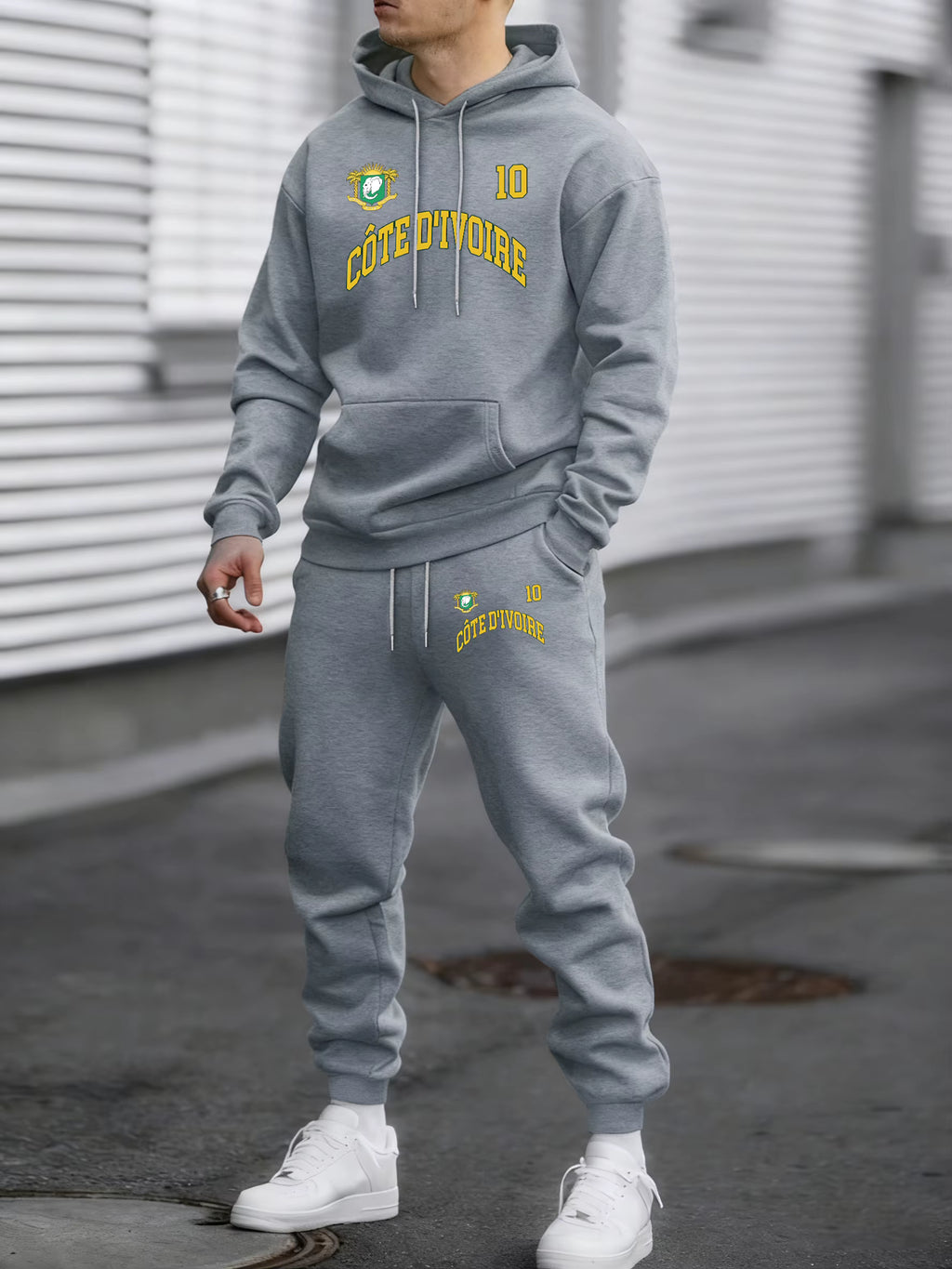 Men’s Cote d’Ivoire Emblem Hoodie & Jogger Set