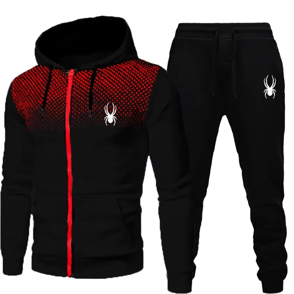Men’s Hooded Zip Tracksuit Set