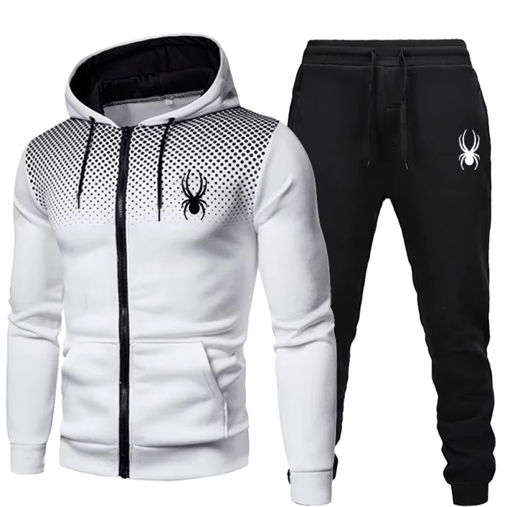 Men’s Hooded Zip Tracksuit Set