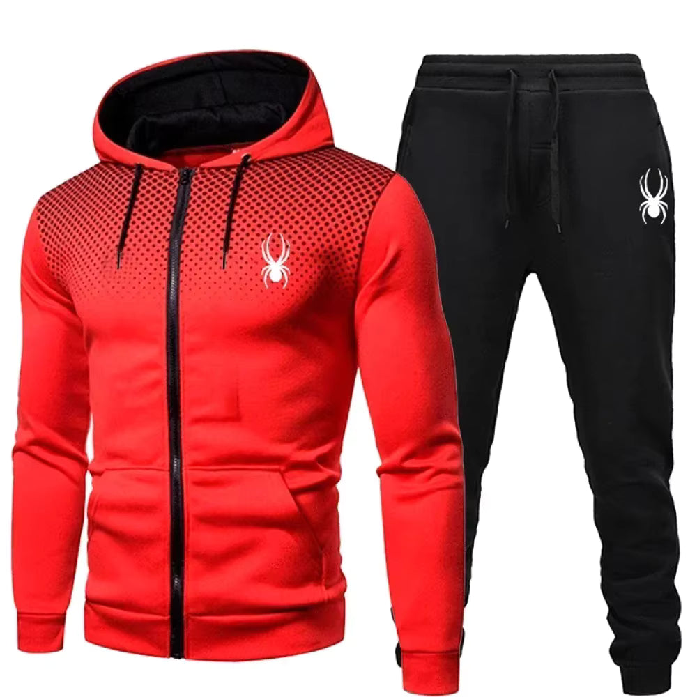Men’s Hooded Zip Tracksuit Set