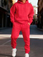 Men’s Two-Piece Hoodie Set – Warm Winter Street Style Sweatpants & Hoody