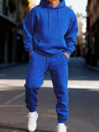 Men’s Two-Piece Hoodie Set – Warm Winter Street Style Sweatpants & Hoody