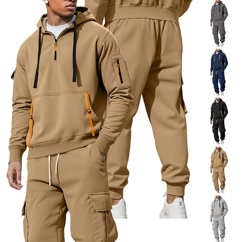 Men’s Warm Hoodie Cargo Set
