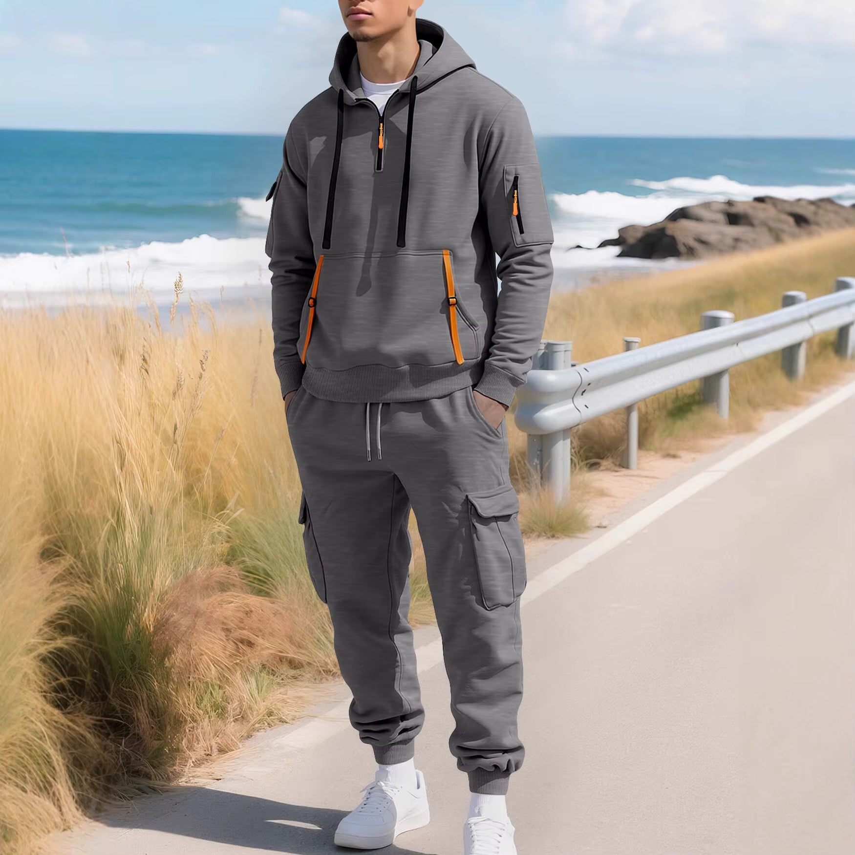 Men’s Warm Hoodie Cargo Set