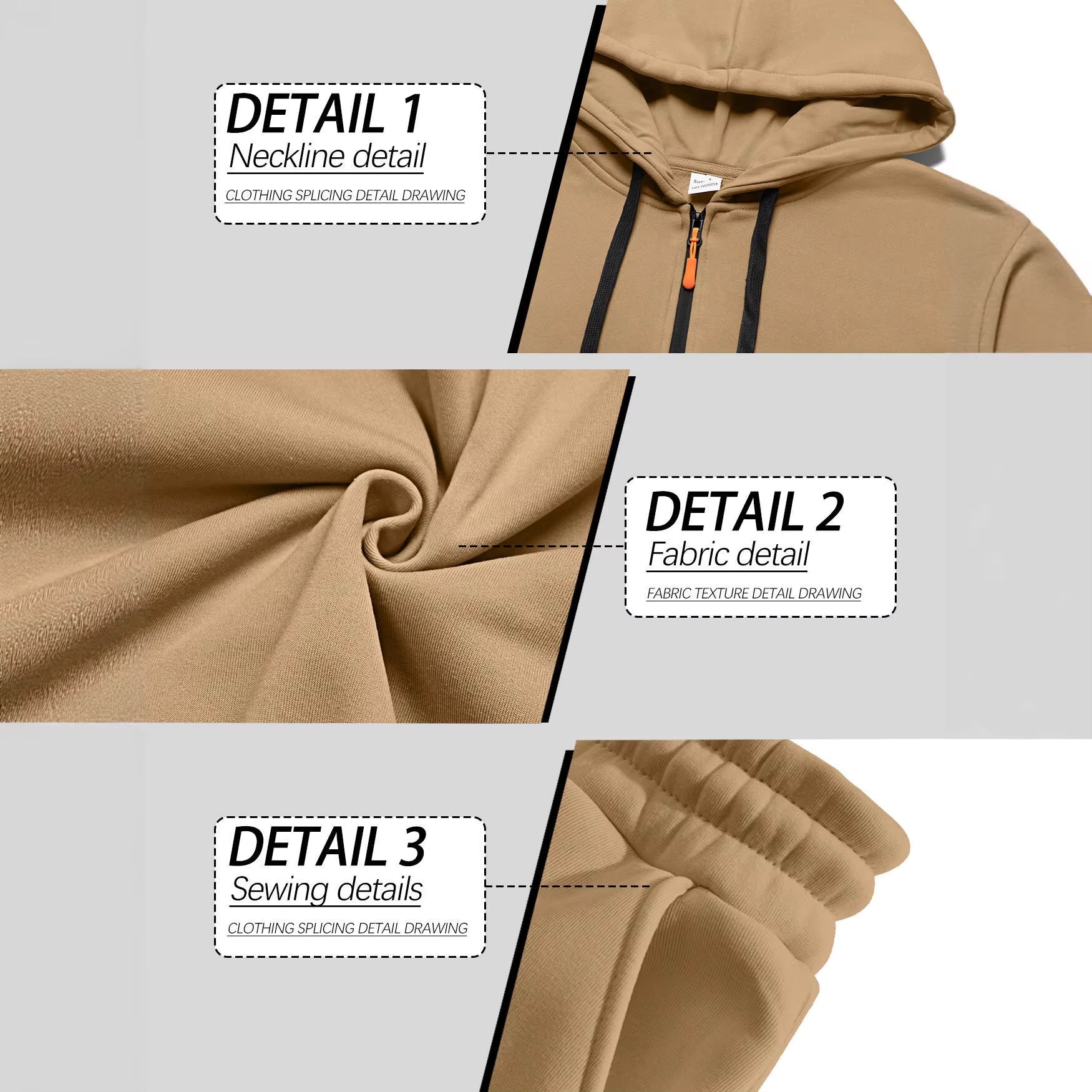 Men’s Warm Hoodie Cargo Set