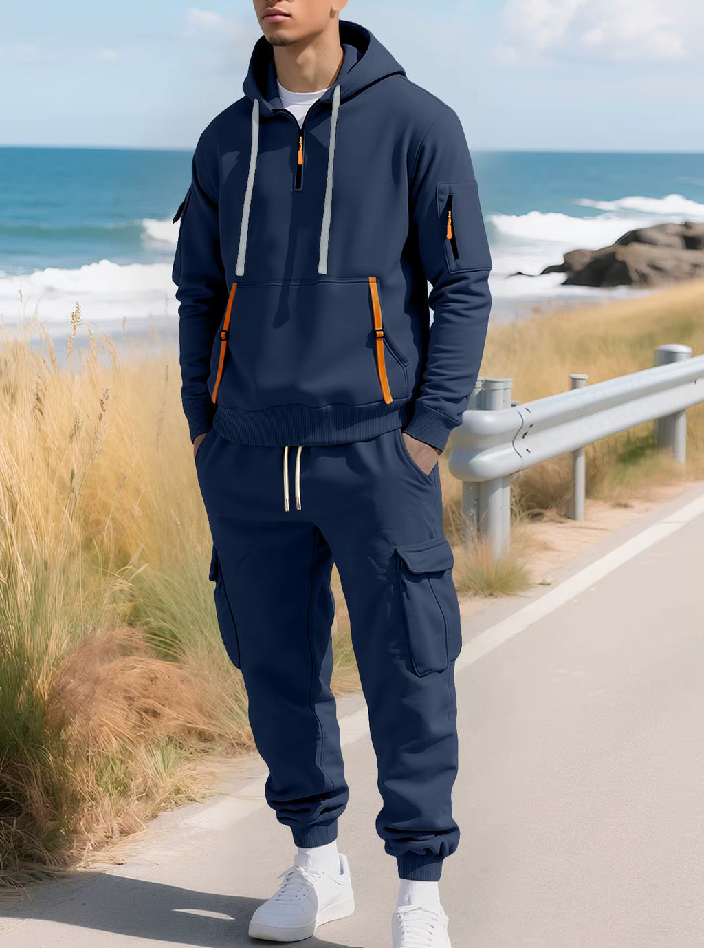 Men’s Warm Hoodie Cargo Set