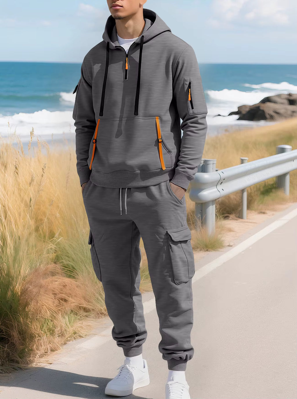 Men’s Warm Hoodie Cargo Set