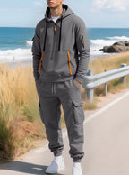 Men’s Warm Hoodie Cargo Set
