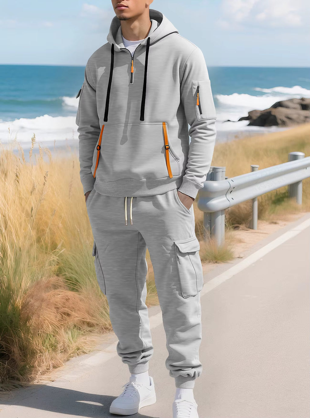 Men’s Warm Hoodie Cargo Set