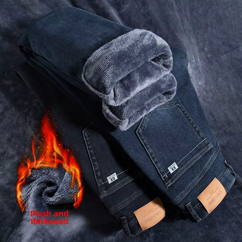 Men’s Winter Fleece-Lined Jeans