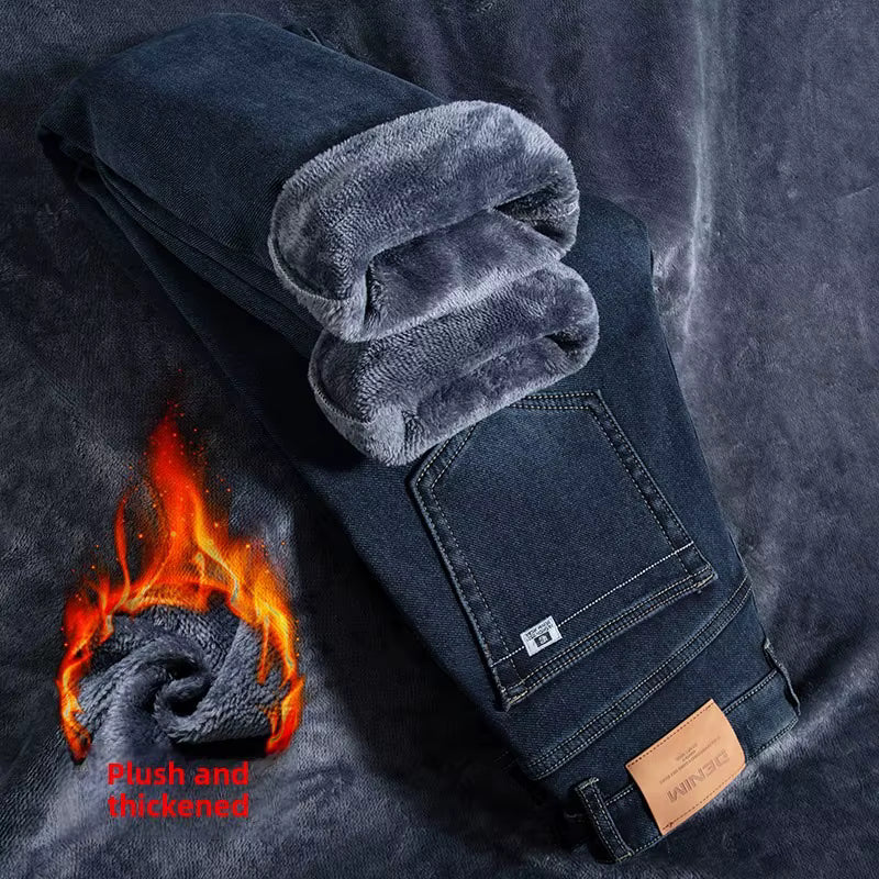 Men’s Winter Fleece-Lined Jeans