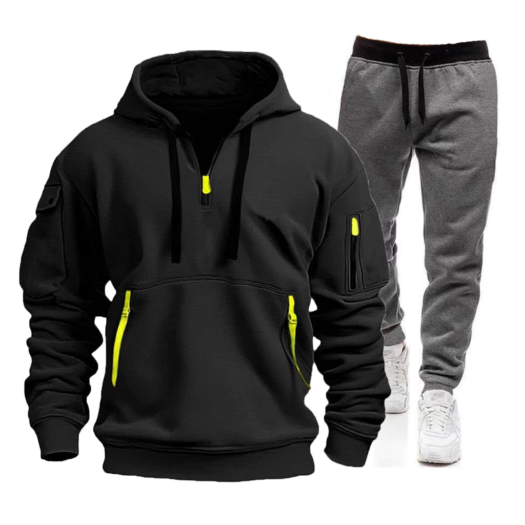 Men’s Zip Hoodie & Cargo Pants Tracksuit