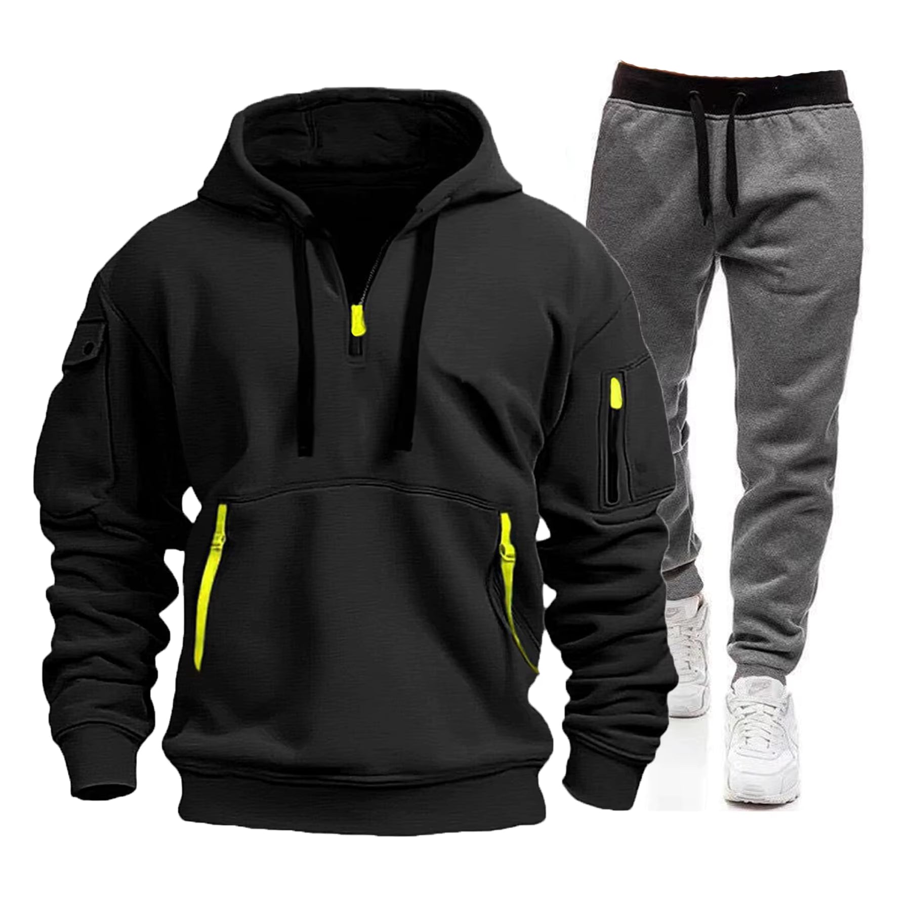 Men’s Zip Hoodie & Cargo Pants Tracksuit