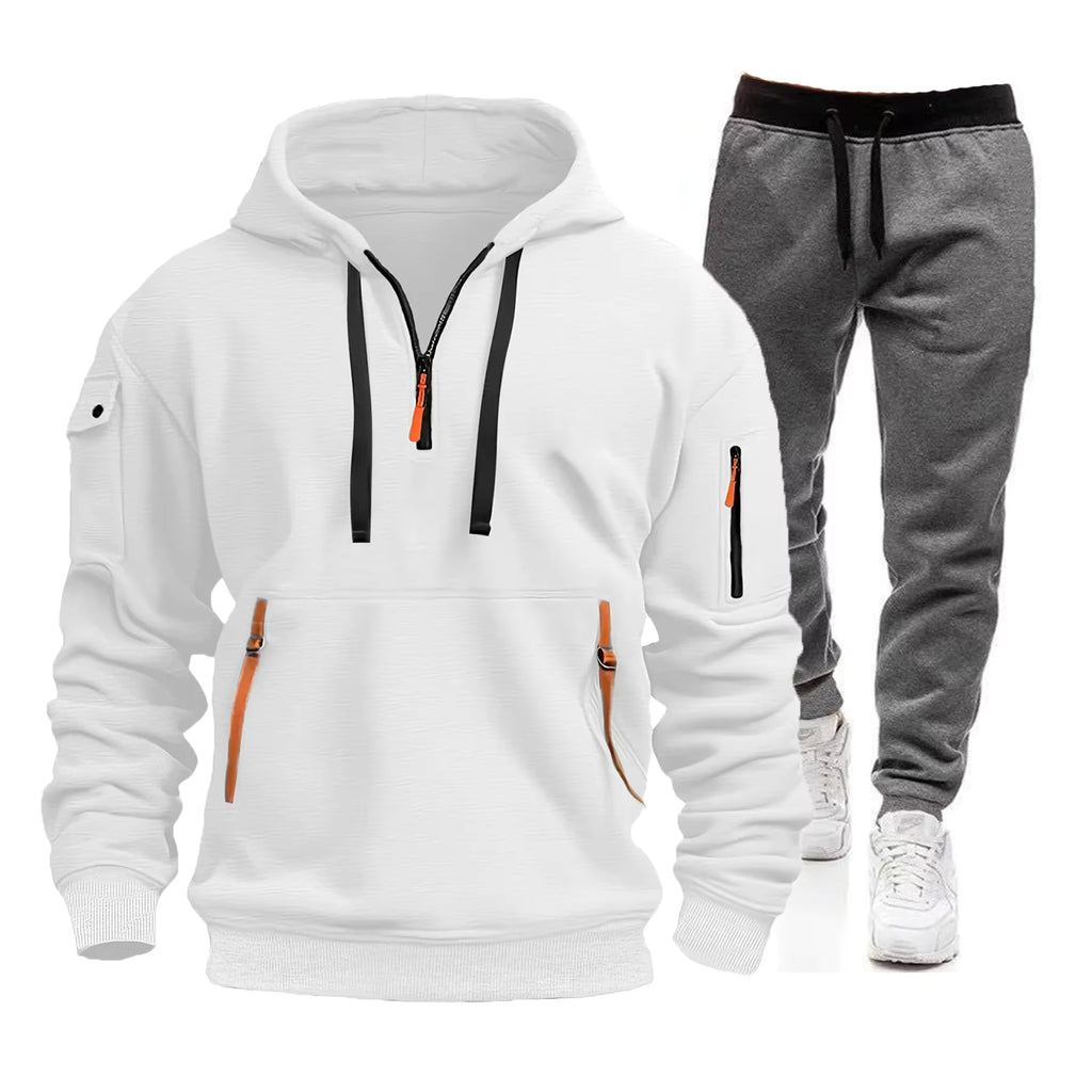 Men’s Zip Hoodie & Cargo Pants Tracksuit