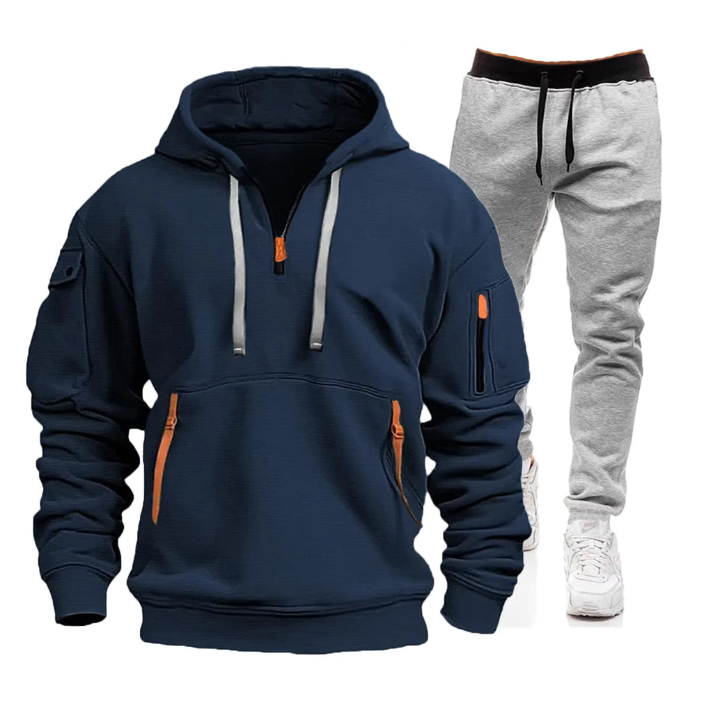 Men’s Zip Hoodie & Cargo Pants Tracksuit