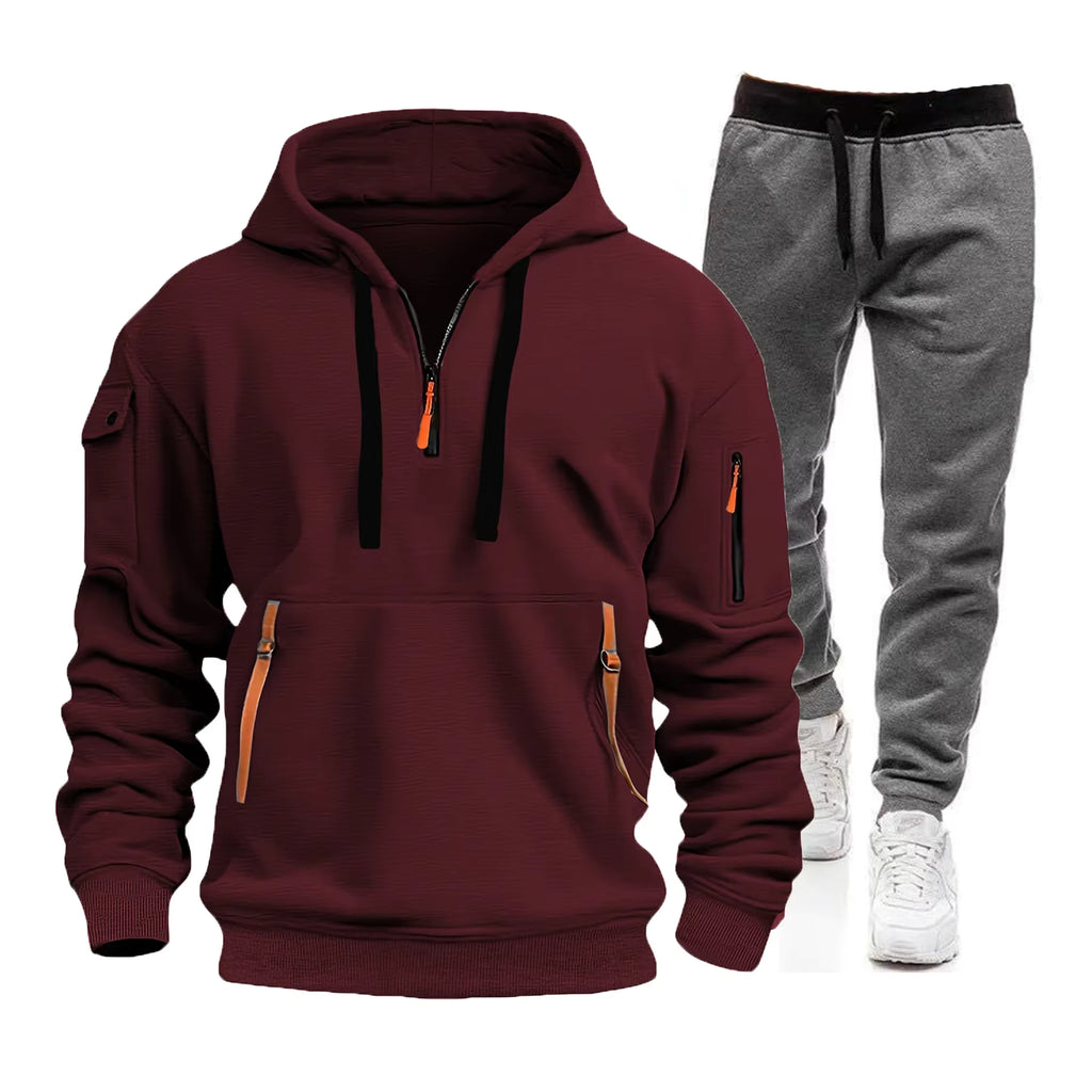 Men’s Zip Hoodie & Cargo Pants Tracksuit