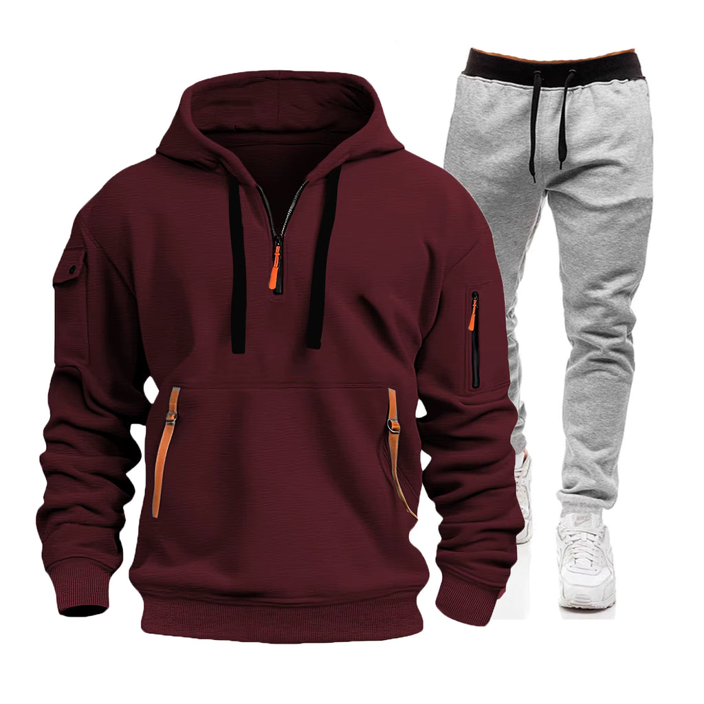 Men’s Zip Hoodie & Cargo Pants Tracksuit
