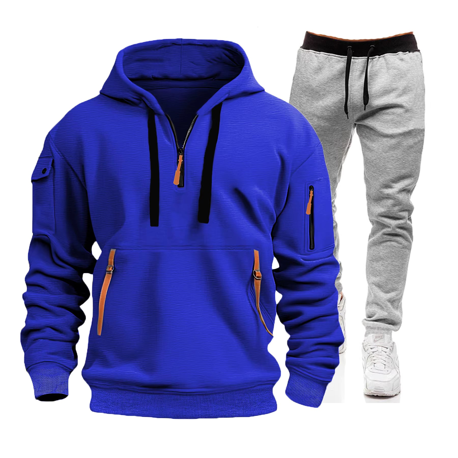 Men’s Zip Hoodie & Cargo Pants Tracksuit