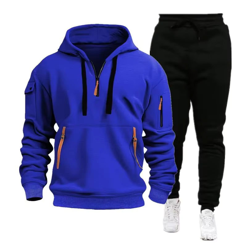 Men’s Zip Hoodie & Cargo Pants Tracksuit